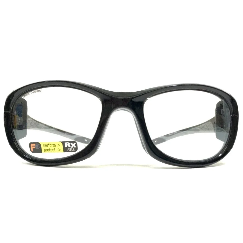 Rec Specs Athletic Goggles Frames ALL PRO 203 Polished Black Gray Wrap 60-19-133